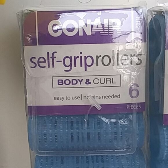 Conair Self-Grip Rollers Blue NWT 6 Count Two Packages - Picture 3 of 8
